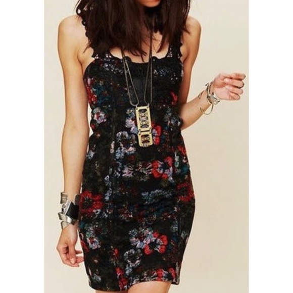 Free People Dresses & Skirts - Free people L printed knockout dress black